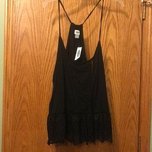 Black Old Navy tank with cute bottom detail